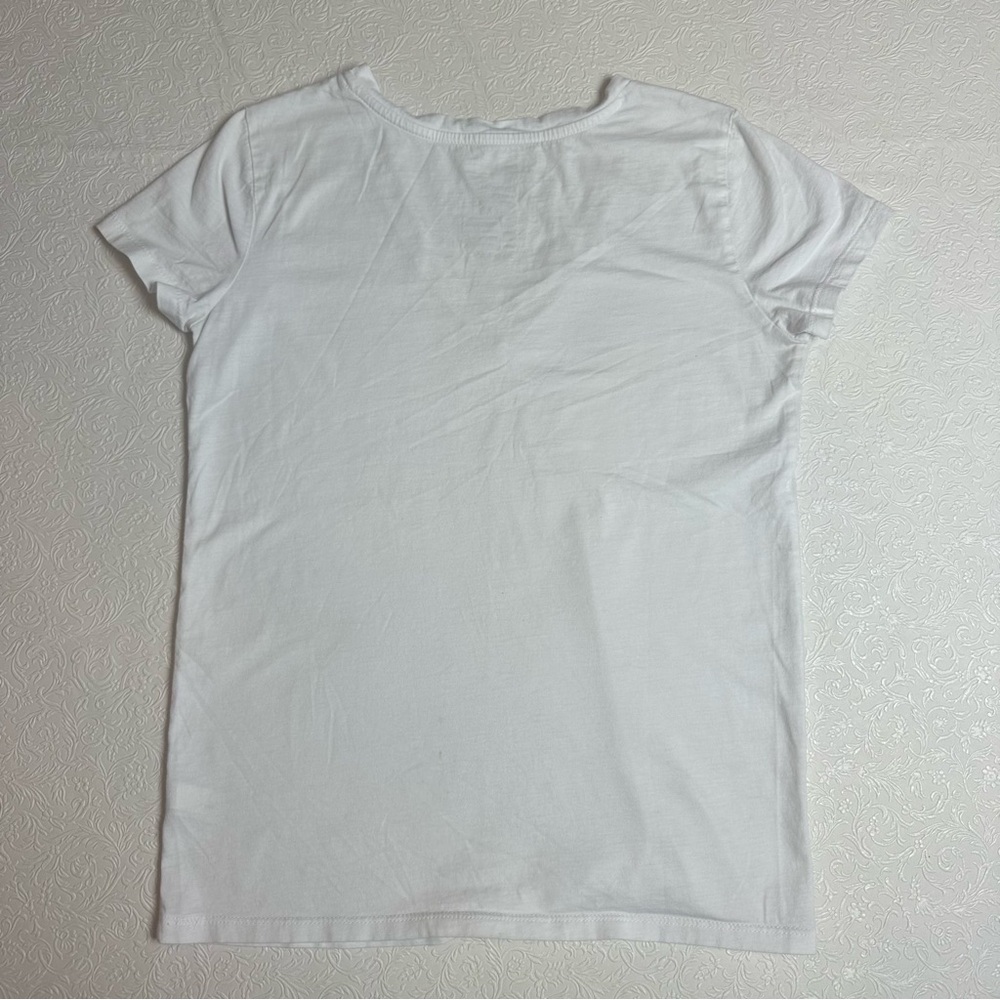 🤍 Gap "The Essential V-Neck" White Pima Cotton Tee XS - Picture 7 of 7